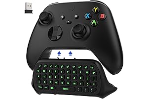 MoKo Green Backlight Keyboard with Wireless Receiver Compatible with Xbox One & Series Controller