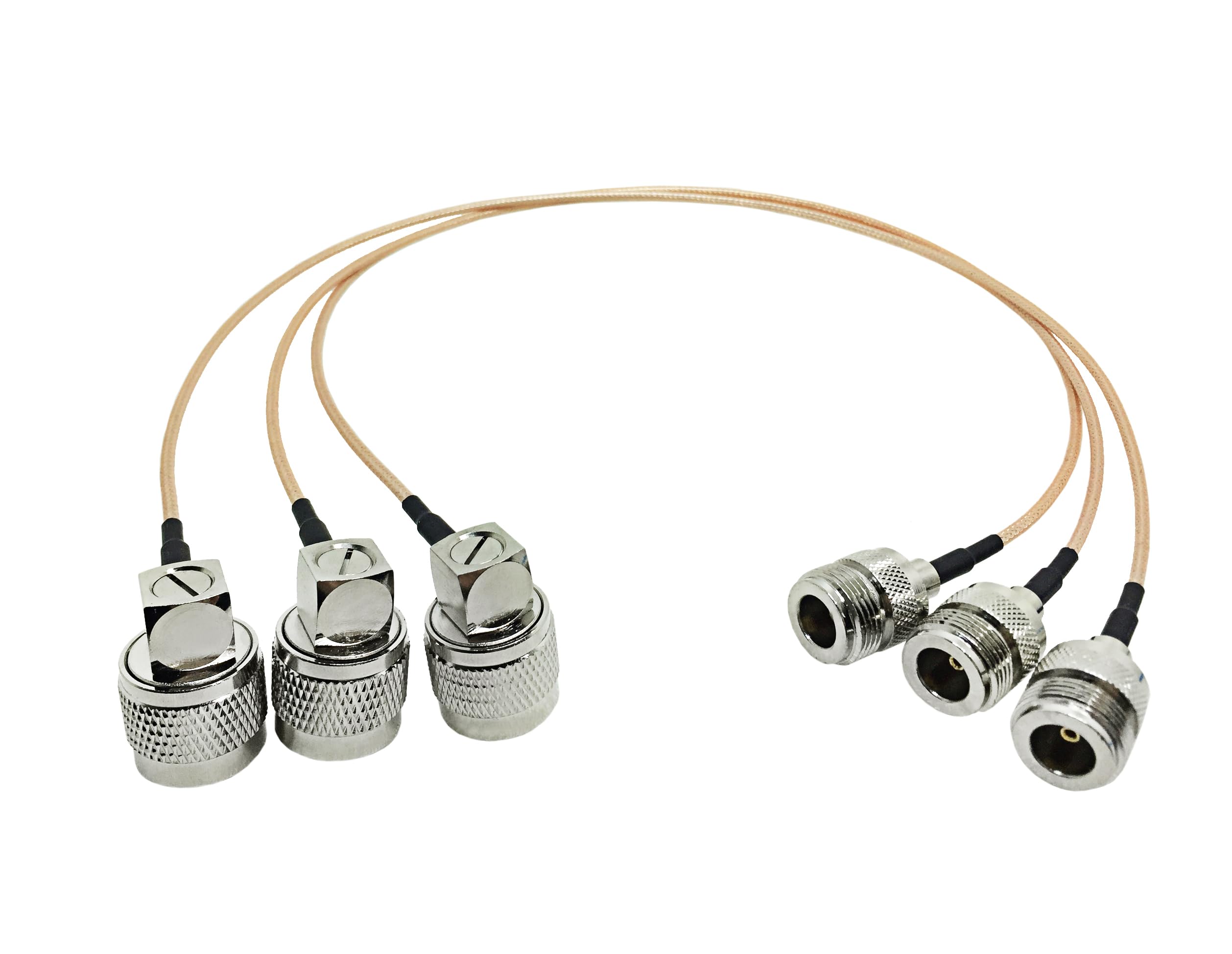 3 UNIDS N Macho Ángulo a N Hembra Adaptador de Enchufe RG316 Cable Coaxial Puente de Extensión for Dispositivos Inalámbricos(1ft)