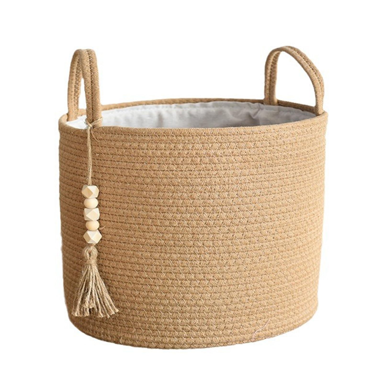 Tsophreniq Large Capacity Cotton Rope Laundry Basket Handwoven Laundry Hamper Storage Solution for Clothes and Blankets Blanket Storage Basket