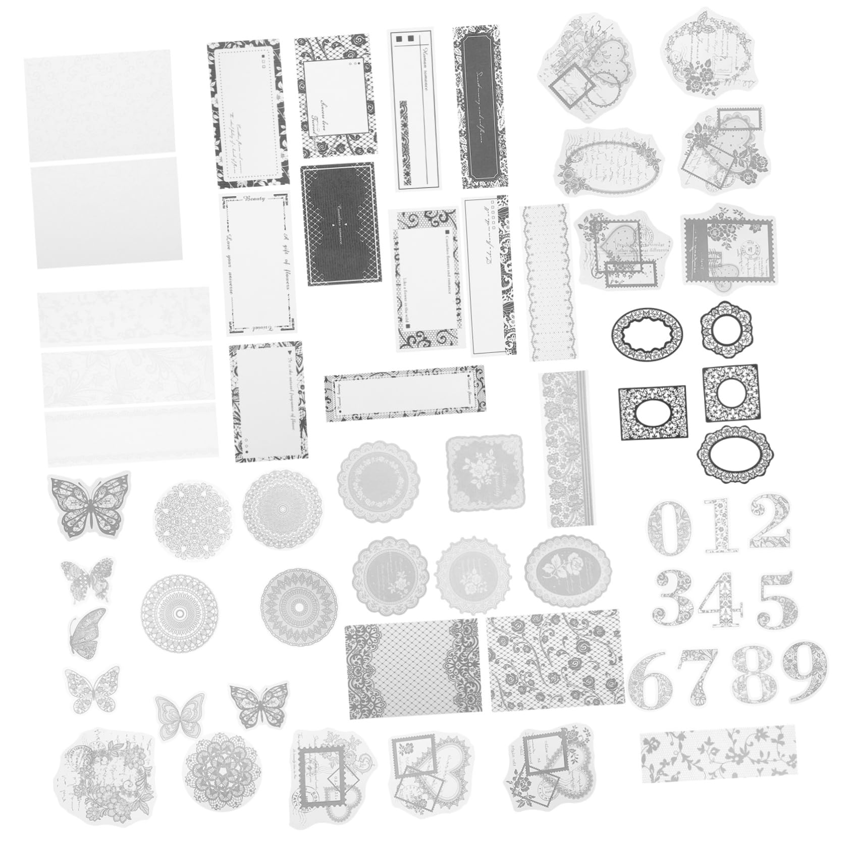 Housoutil 3 Set Adesivi Decorativi Per Scrapbook E Diario Decorazione Carta Per Album Fotografici E Progetti Fai Da Te Materiale E Stampa Hd 100 Pezzi * 3