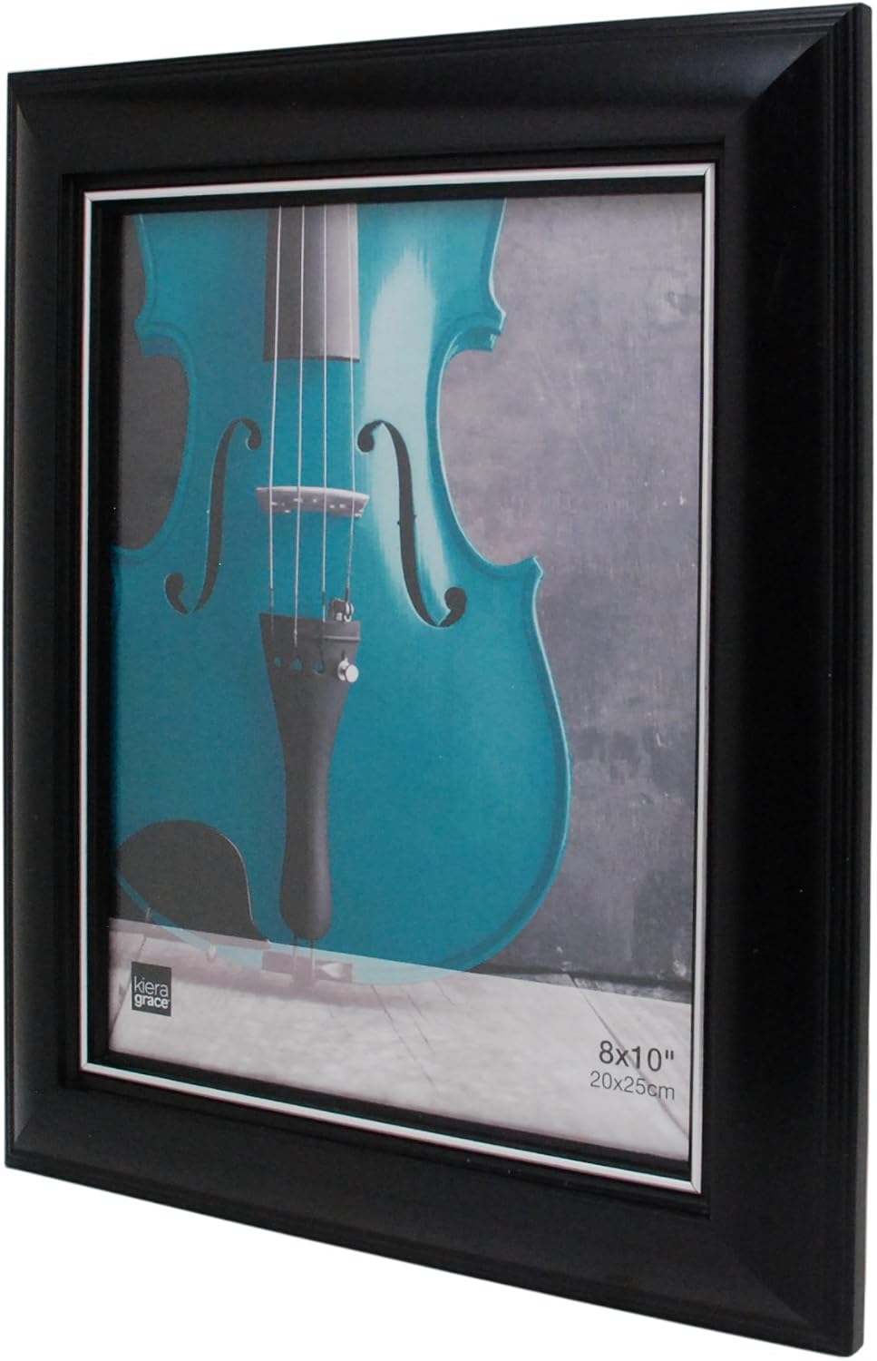 Kiera Grace Hunter Simple & Sleek Decorative Plastic & Engineered Wood Wall & Tabletop Picture Frame For Home, Room & Office, 8" x 10", Black