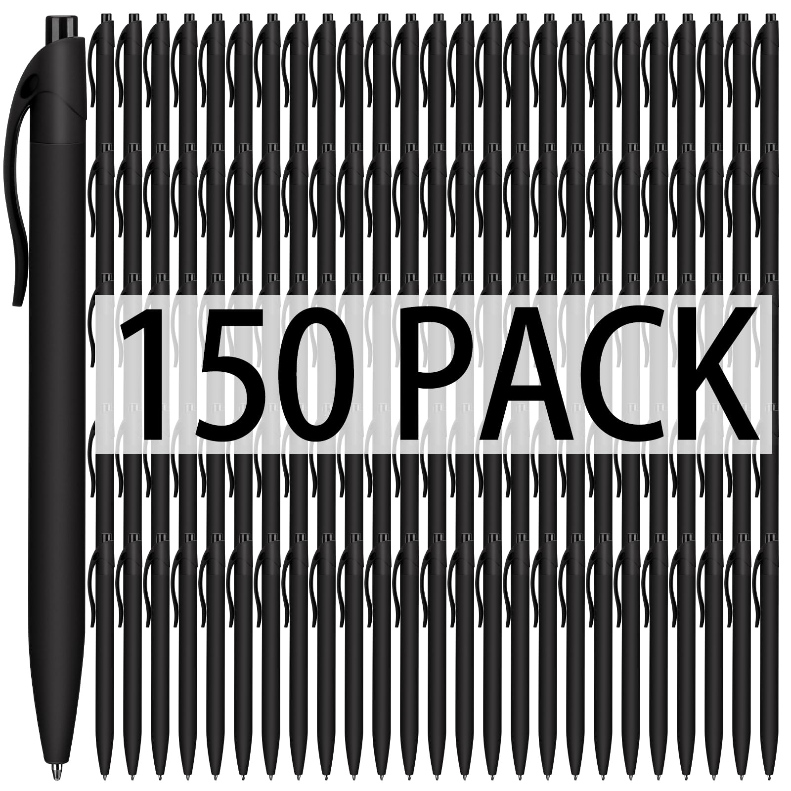 Fulmoon 150 Pcs Ink Click Pens Bulk Gel Writing Retractable Ballpoint Pens 1.0 mm Medium Point No Bleed Bulk for Office Supplies Teacher Stationery(