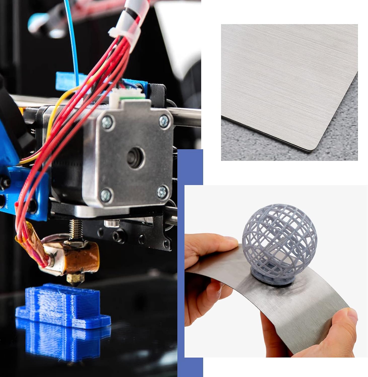 ECSiNG Spring Steel Flexible Plate Sheet with Magnetic Sticker Compatible with Creality LD-002H SLA/DLP Resin 3D Printer 138x85mm - Image 3
