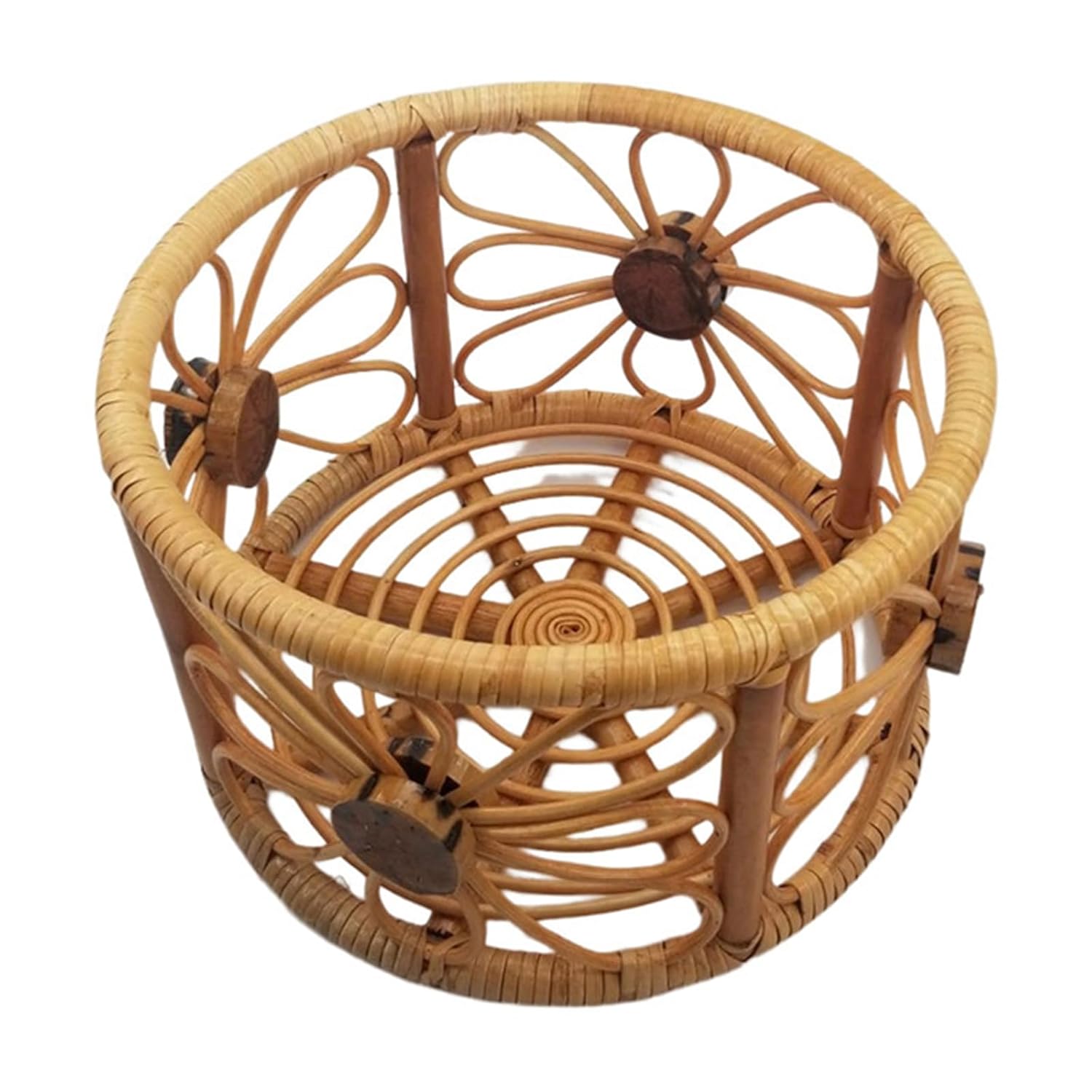 Handmade Vintage Rattan Basket for Newborn Photography Props Unique & Natural Baby Chair for Boy & Girl Photoshoots