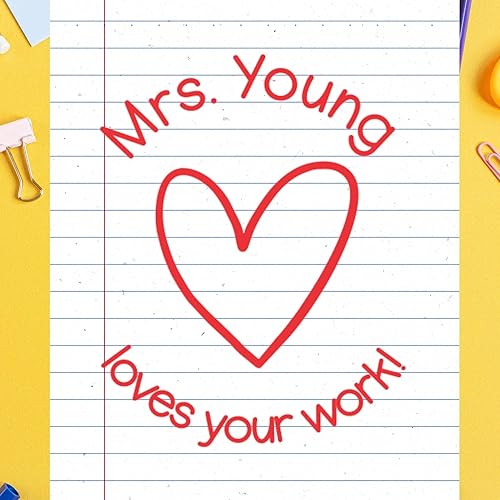 StampExpression - Sello personalizado para profesor de amor, autoentintado, con líneas de texto (A-76205)