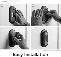 Vista 6 de elago Soporte compatible con Google Nest Hello Video Doorbell Wall Plate (cableado, 2ª y 3ª generación), timbre de puerta, color perfecto para Negro