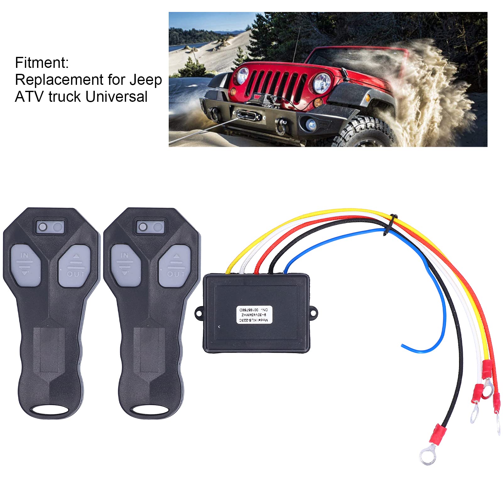 Telecomando Wireless per Verricello 2 Pezzi 12V Sostituzione Elettrica per Camion ATV Universale