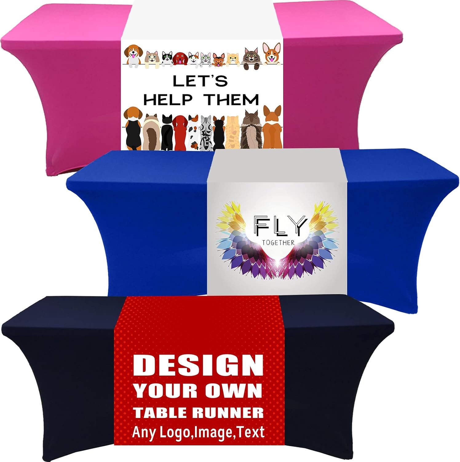 Custom Table Runner with Business Logo 13x72/24x72/30x72