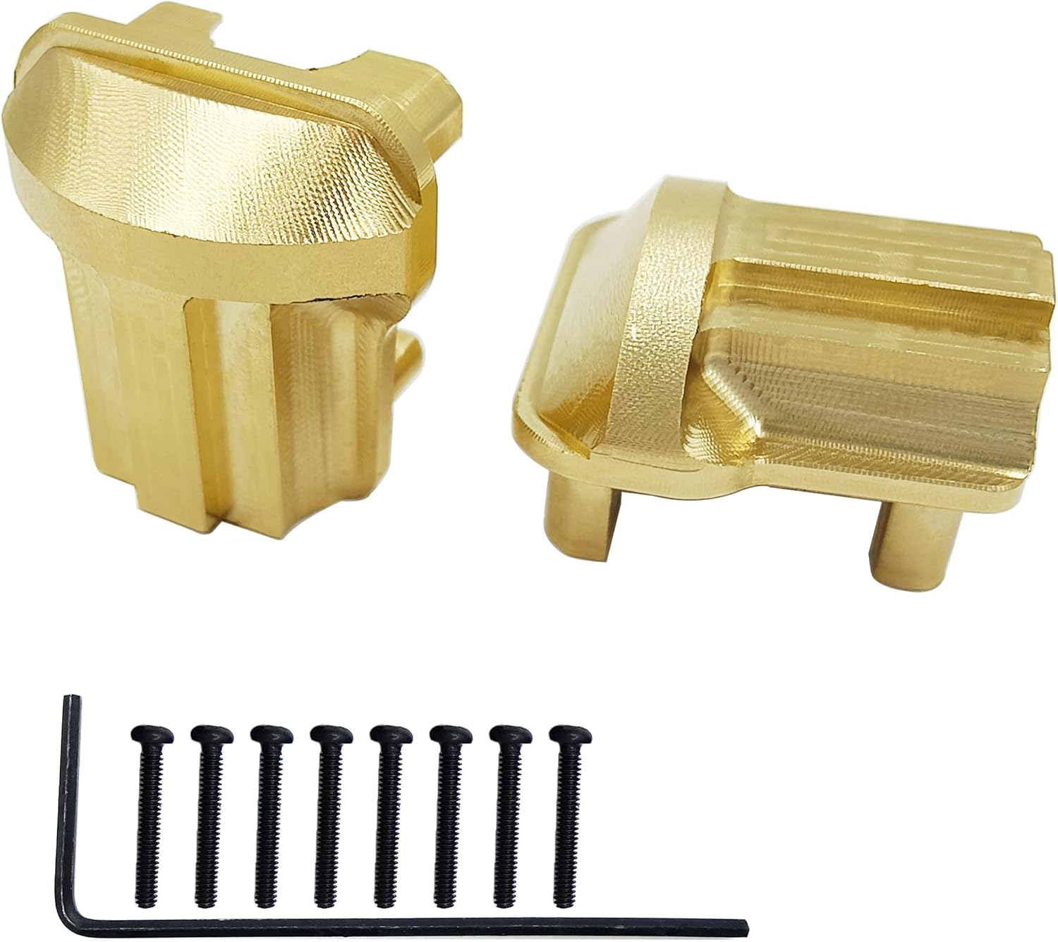 Brass Diff Cover Heavy Duty Differential Cover Bridge Axle Cover Upgrade Accessories for 1/18 RC Crawler Car TRX4M Upgrade Parts