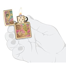 Zippo Desert Fusion Design Polish Brass Pocket Lighter