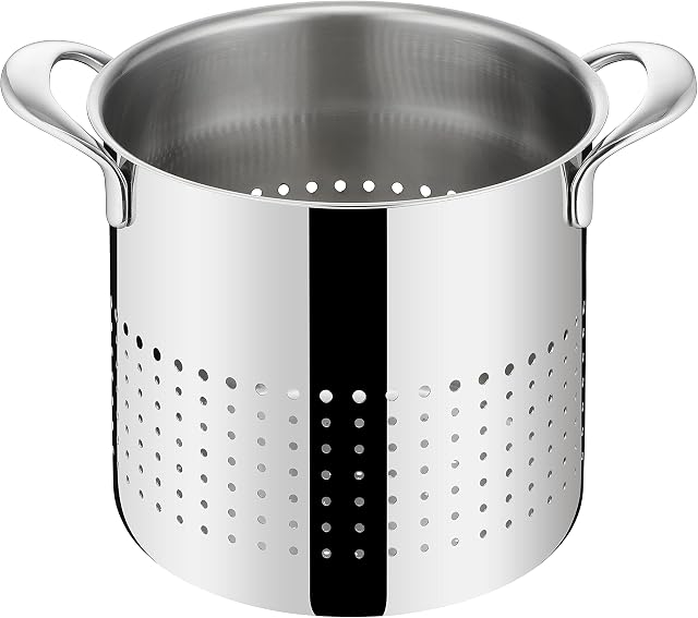 Lagostina 11204260520 Emozione kosz z otworami na pastaiolę, stal szlachetna 18/10, średnica 20 cm, stal