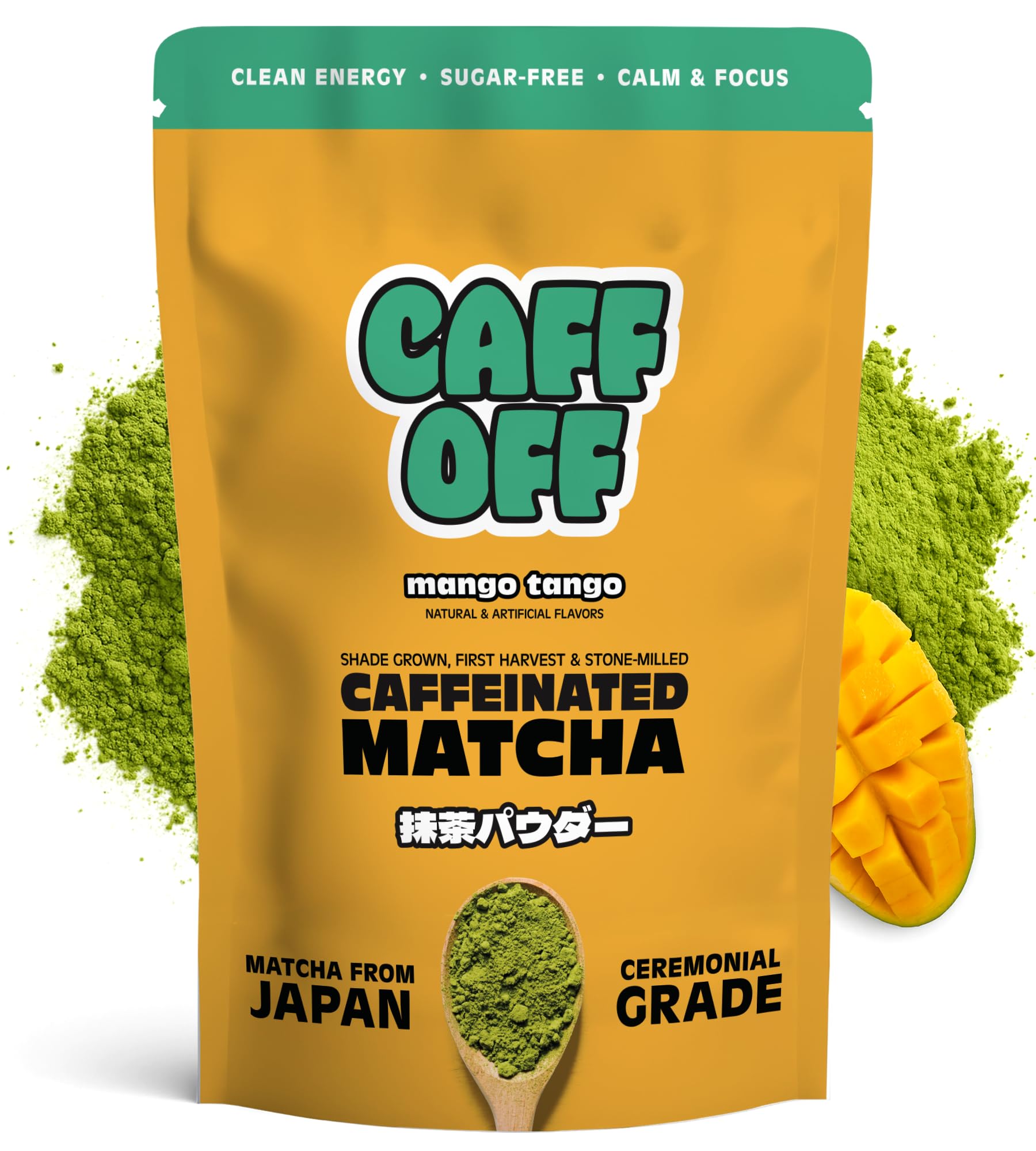 Mango Matcha Green Tea Powder From Japan - 1 06 oz 30 g - Ceremonial Grade Sugar Free