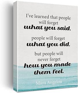 Inspirational Wall Art I've Learned That Canvas Painting Prints for Home Living Room Wall Decor Framed Life Quote Artwork Gifts(12x15 Inches)
