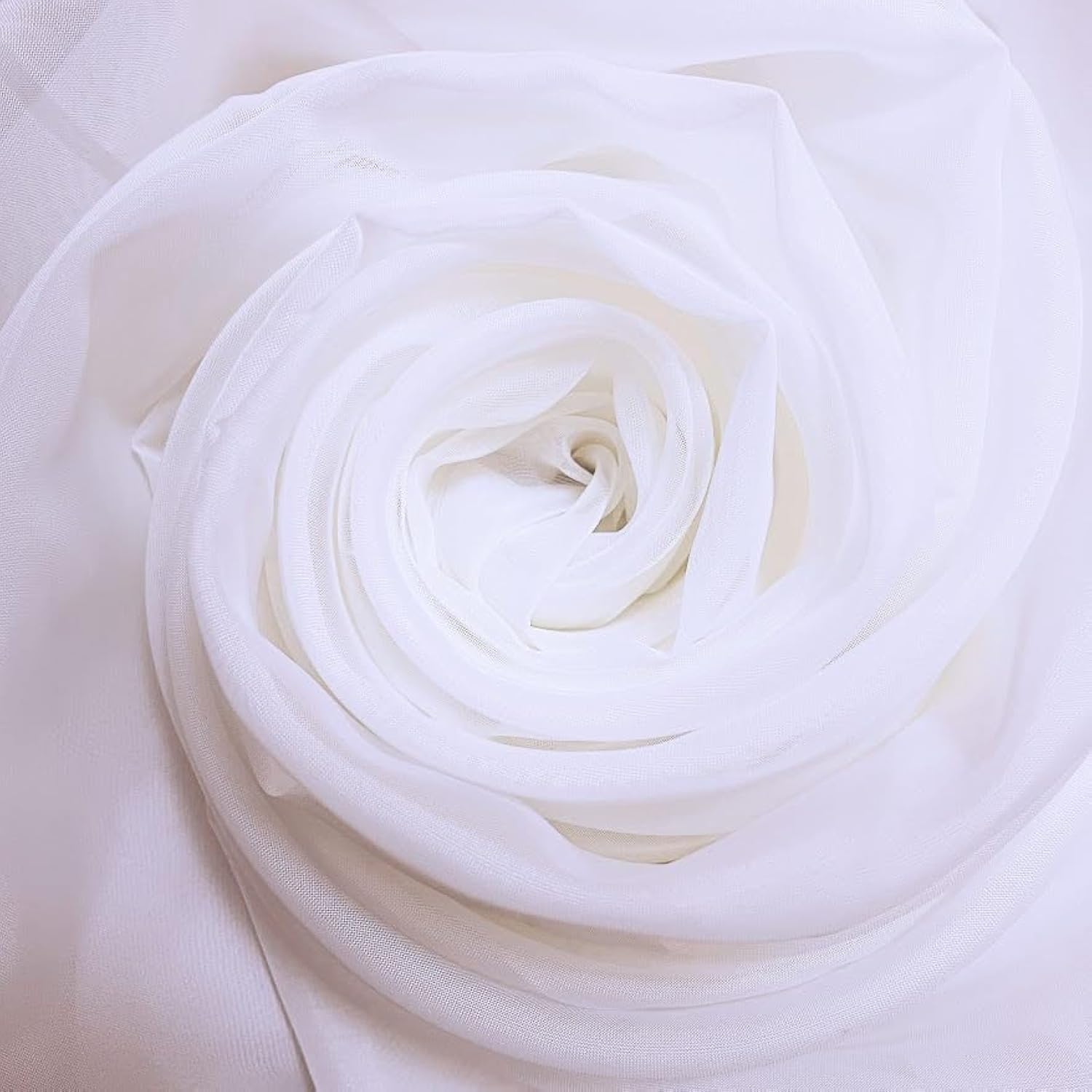Megachest Wedding Drape Voile Fabric 58 Inches Wide DIY Material (Off White, 5 Meters Long)