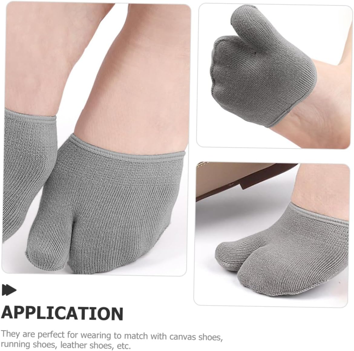 3 Pairs Half Socks Split-toe Half Socks Men Half Sock Toe Toer Invisible Mens Half Socks