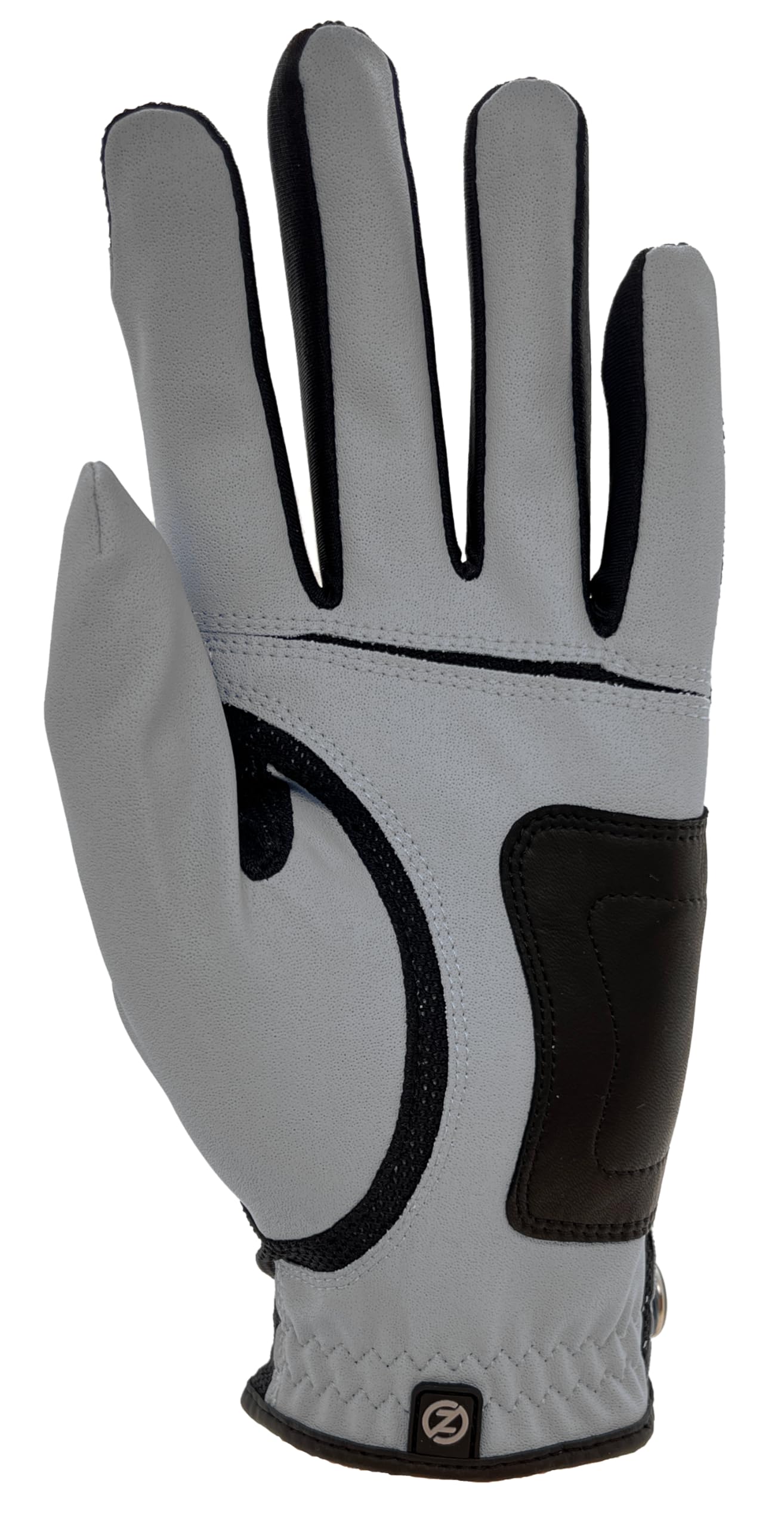 Zero Friction Men's Compression-Fit Synthetic Golf Glove, Left Hand - Silver