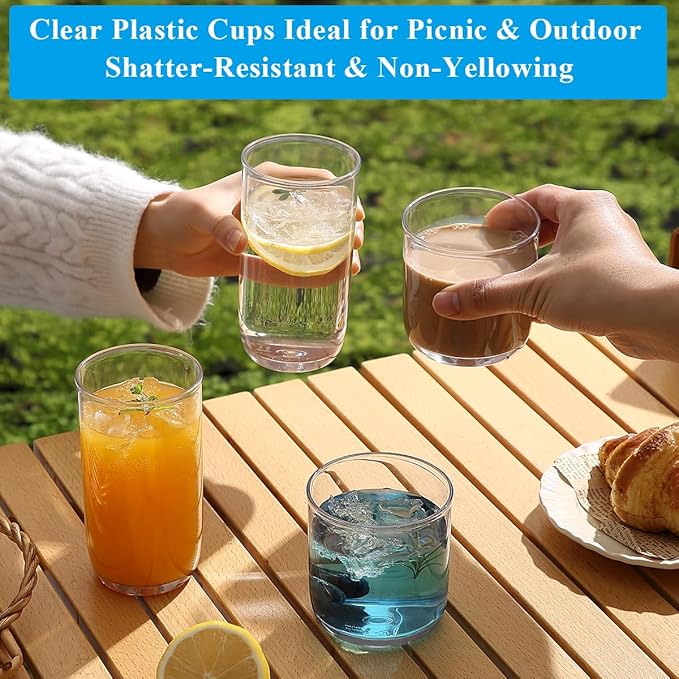 Set de 8 Vasos Berglander de Plástico PET Transparente 14oz y 11.5oz miniatura 7