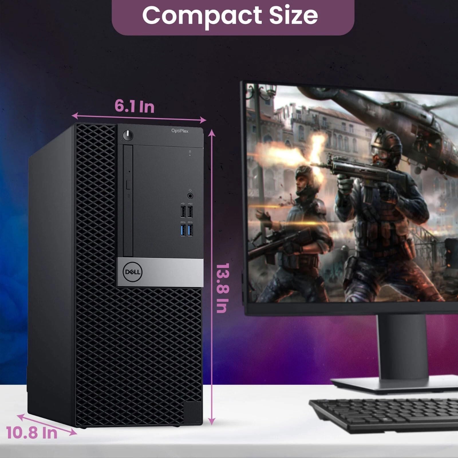 Amazon.com: Dell Gaming Tower Desktop PC – Intel Core i5-7500 7th