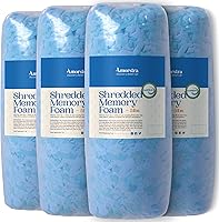 Vista 1 de Amorstra Relleno de relleno de puf de 20 libras, relleno de almohada de relleno de espuma viscoelástica triturada para puf, otomano, sofá, cama