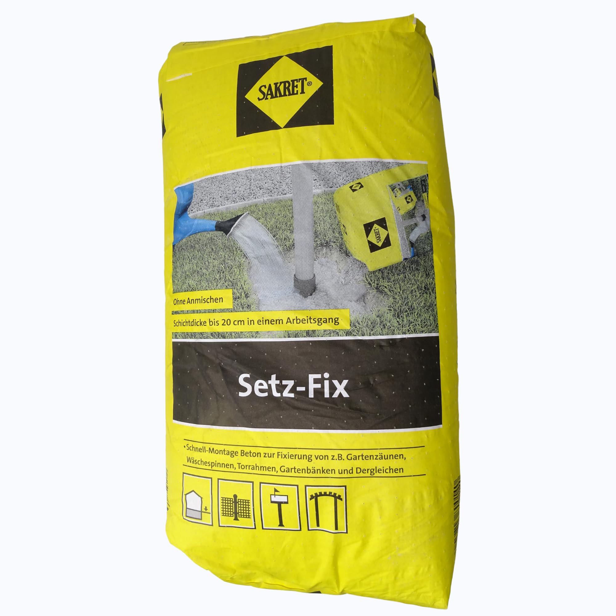 Sakret Setz-Fix Schnellbeton, 25 kg, Erhärtungszeit 5 Min., Außen- und Inneneinsatz, Grau (1)