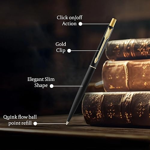 Miniatura 5 de Parker Classic - Bolígrafo con borde dorado negro mate