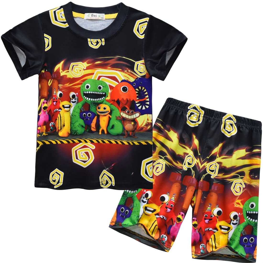 2023 New Game Cartoon Pyjamas Kids Boys 3D Pjs Sleepwear Girls Banban Homewear Pajamas Children Birthday Gift Summer Clothing