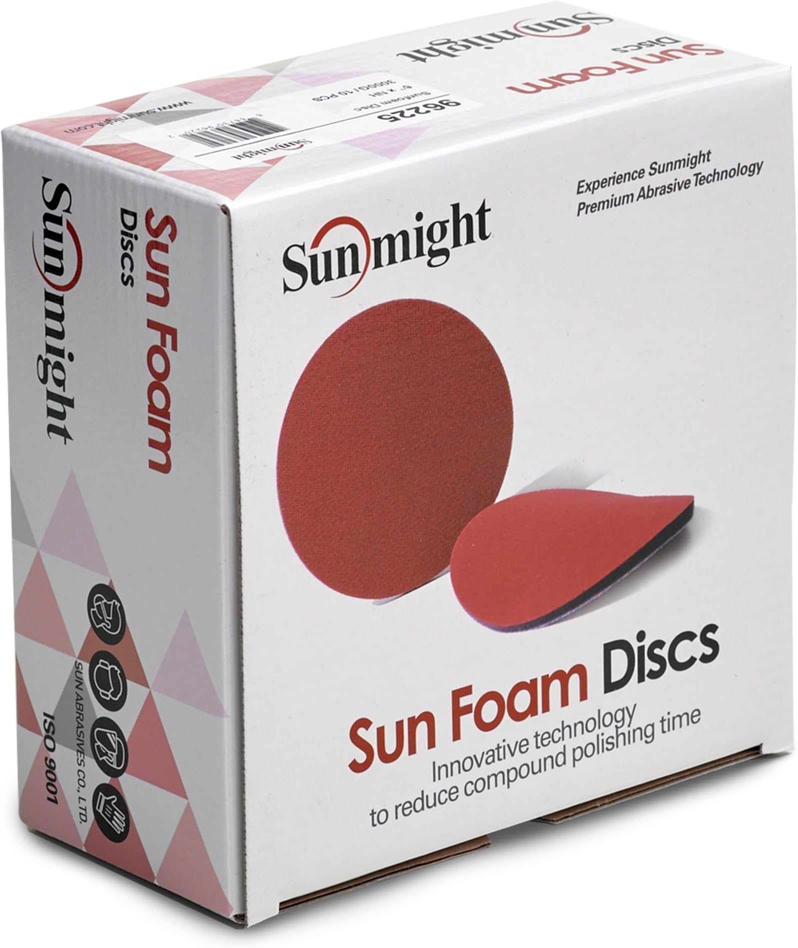 Sunmight Sunfoam Grip No Hole 6 Inch Sanding Discs - 3000 Grit Wet Dry Sandpaper for Car Paint, Headlight, Metal, Wood - Hook & Loop for Orbital & DA Sanders - Polishing & Finishing Abrasive (10 Pcs)