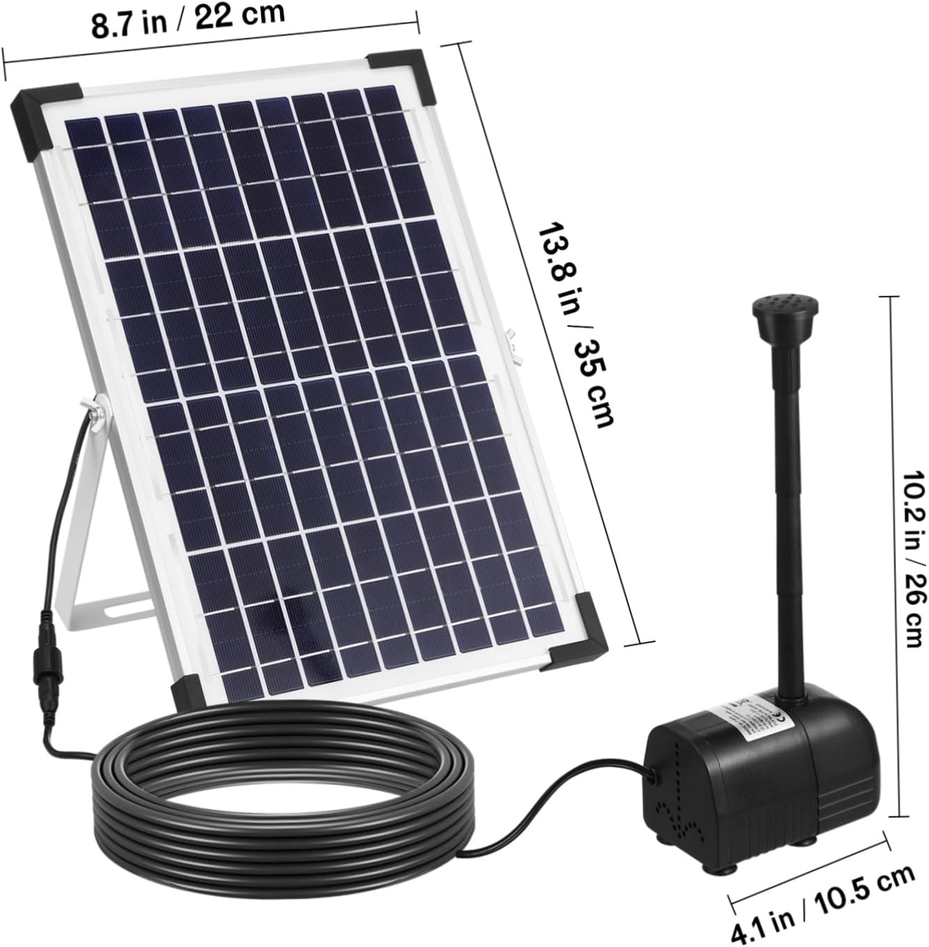 12w Fountain Pump Kit Solar Powered Outdoor Fountain for Garden and Patio Easy Installation Water Feature Pump for Aesthetic Enhancement
