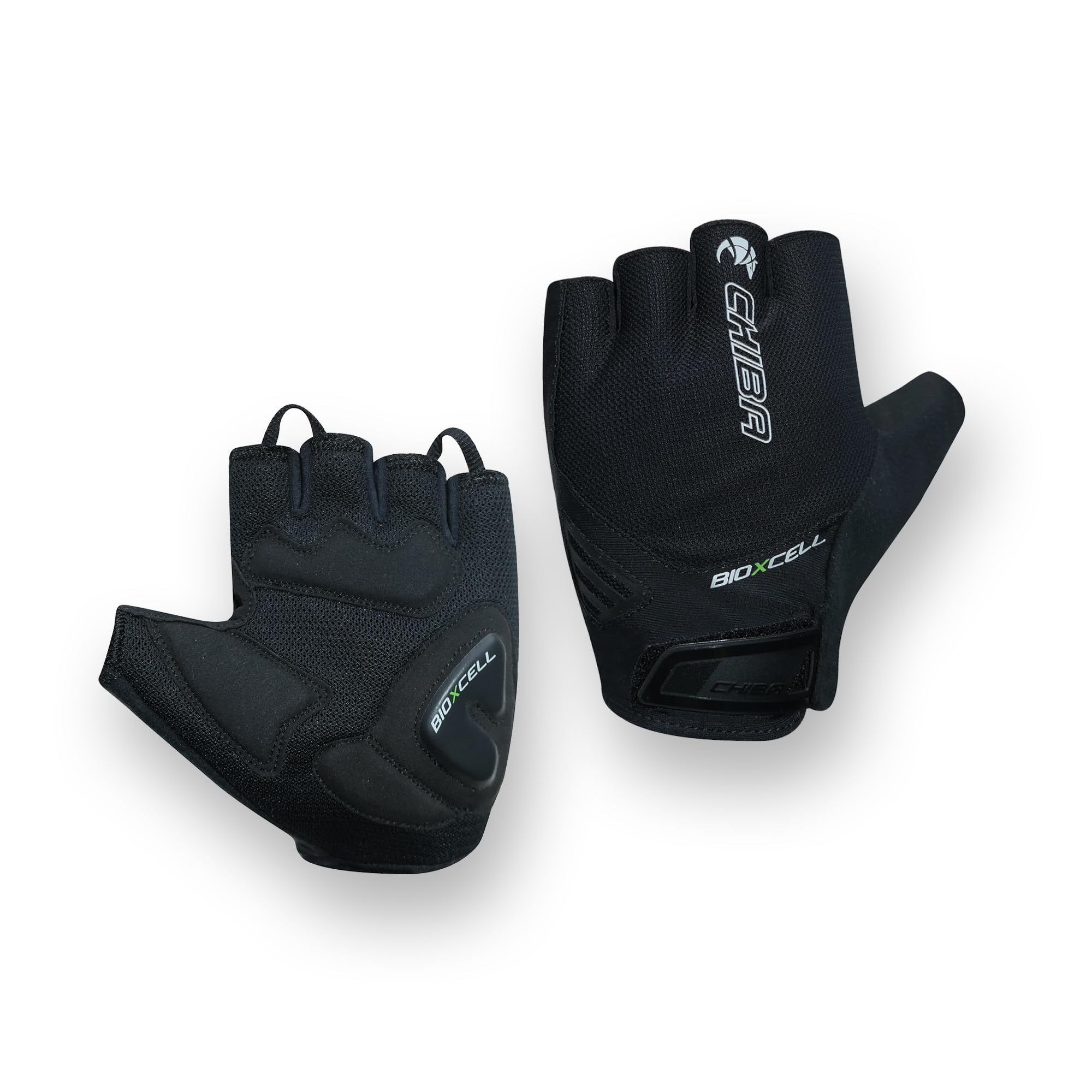 Chiba BioXCell Air | Gants de Cyclisme d'été pour Homme et Femme | Coupe élastique & Ventilation Airmesh | Rembourrage en Gel BioXCell | Clip Pratique & Quick Pull
