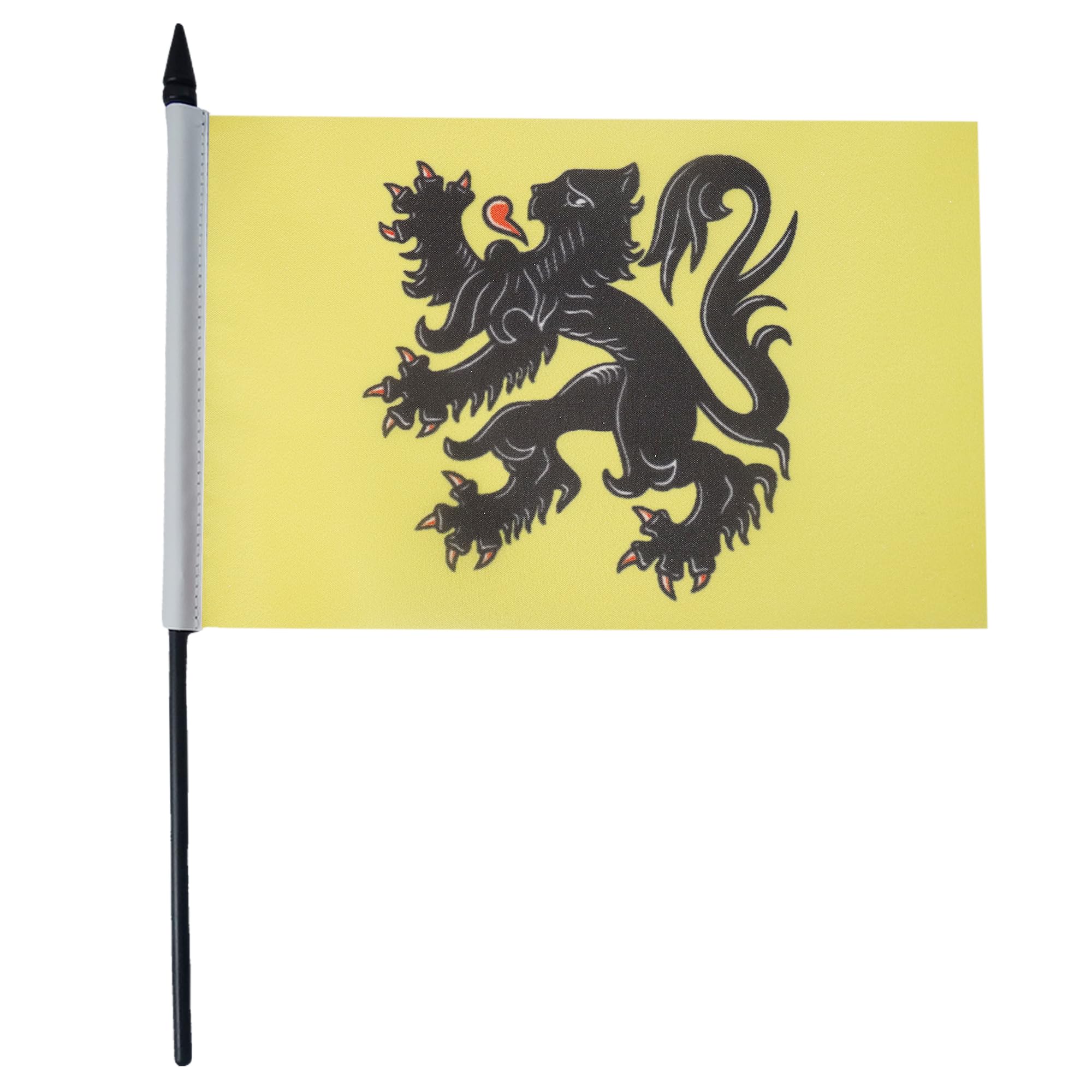 Drapeau De Table Flandre 21x14cm - PETIT Drapeaux DE BUREAU Flamand Flandres Belgique 14 X 21 Cm Az 474863
