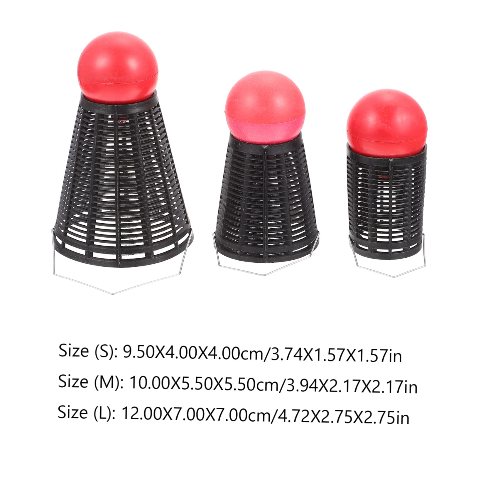 Abaodam 3Pcs Badminton Shape Fishing Bait Thrower Lightweight Portable Bait Cages for Fishing Accessories Durable Feeders for Baiting Various Fishing Environments