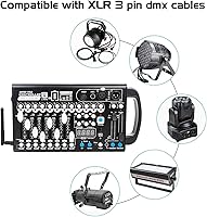 Vista 4 de Battery DMX Controller Wireless with MIDI, DMX Board 512 Light Controller for Dj Lights, Dmx512 Lighting Console 192ch with Built-in Battery for