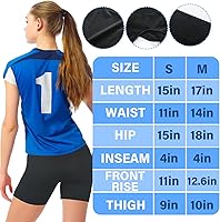 Vista 2 de Poen 10 piezas de accesorios de voleibol, pantalones cortos de voleibol, rodilleras y mangas para brazos con almohadilla de protección, pantalones