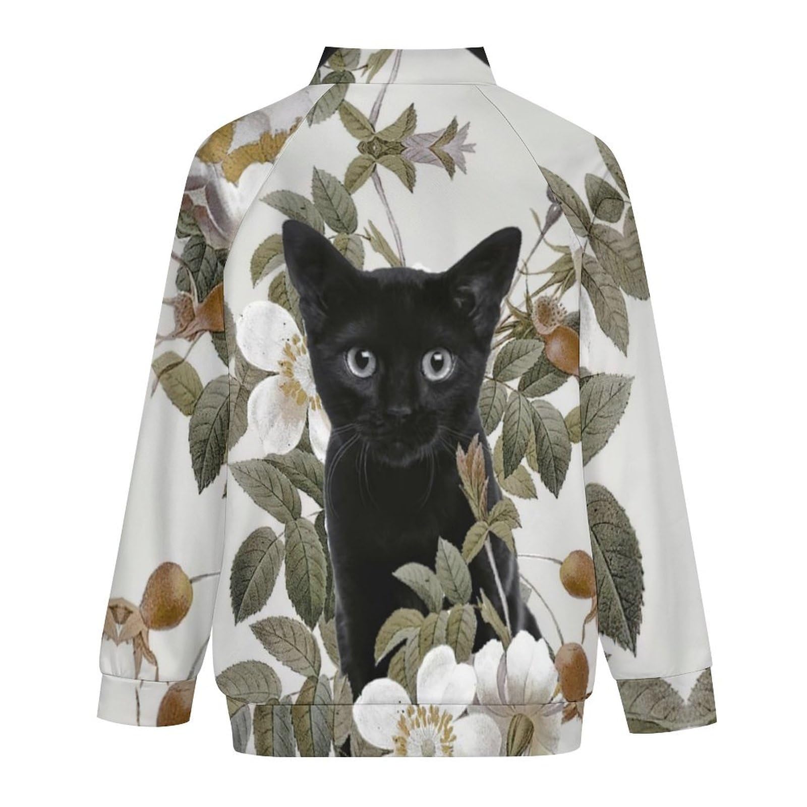 Amazon.co.jp: 黒猫 ネコ柄 猫柄 メンズ ジップジャケット アウター