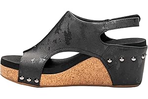 Women's Corkys Carley Black Metallic Wedge Black 8