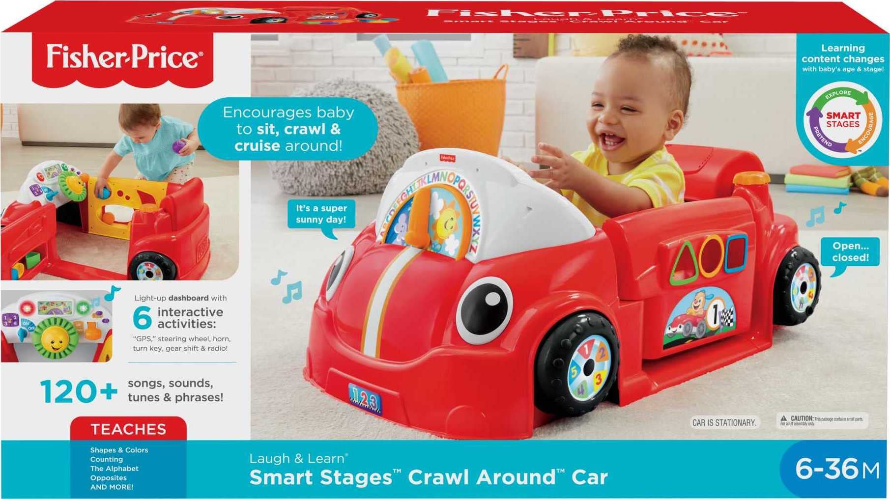 FisherPrice Laugh & Learn Crawl Around Car, stationary play center for