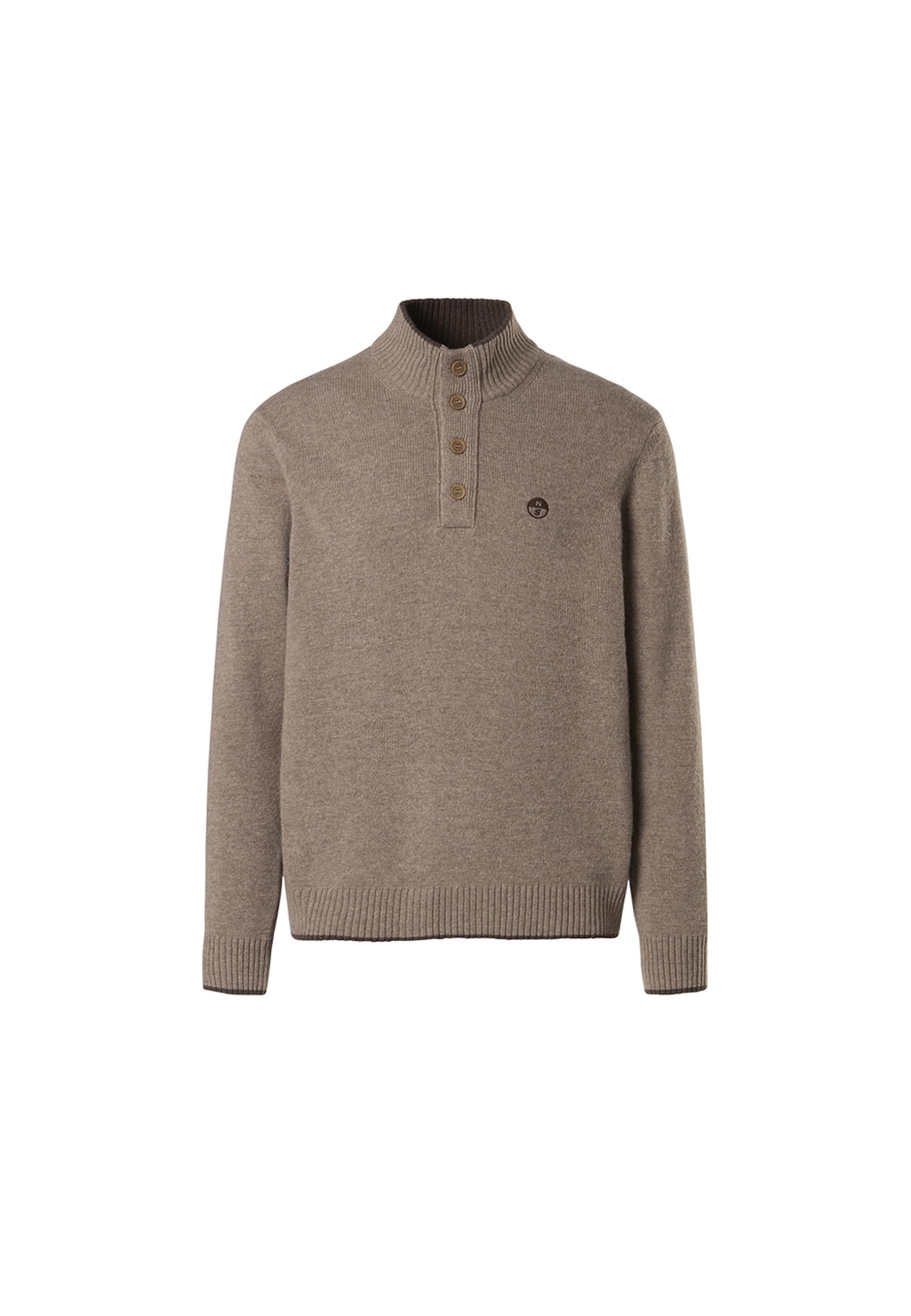 NORTH SAILS Maglione Uomo in Misto Cashmere con Collo Alto e Bottoni