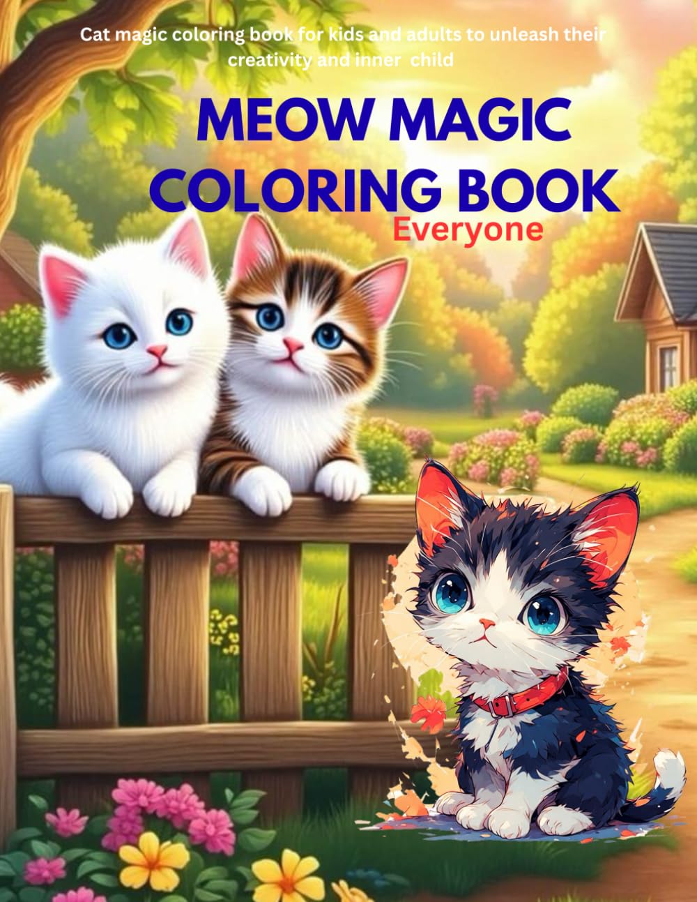 Meow magic colouring book