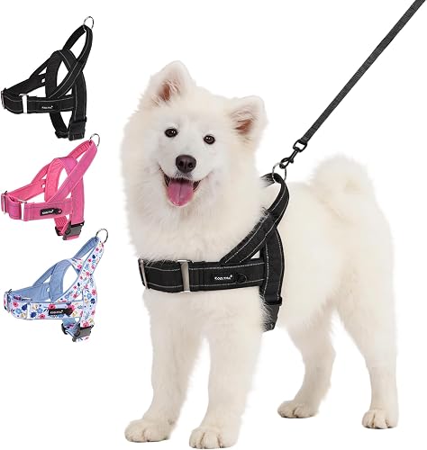KOOLTAIL No Pull Dog Harness with Soft Padded and Handle Large Size, Easy Walk P