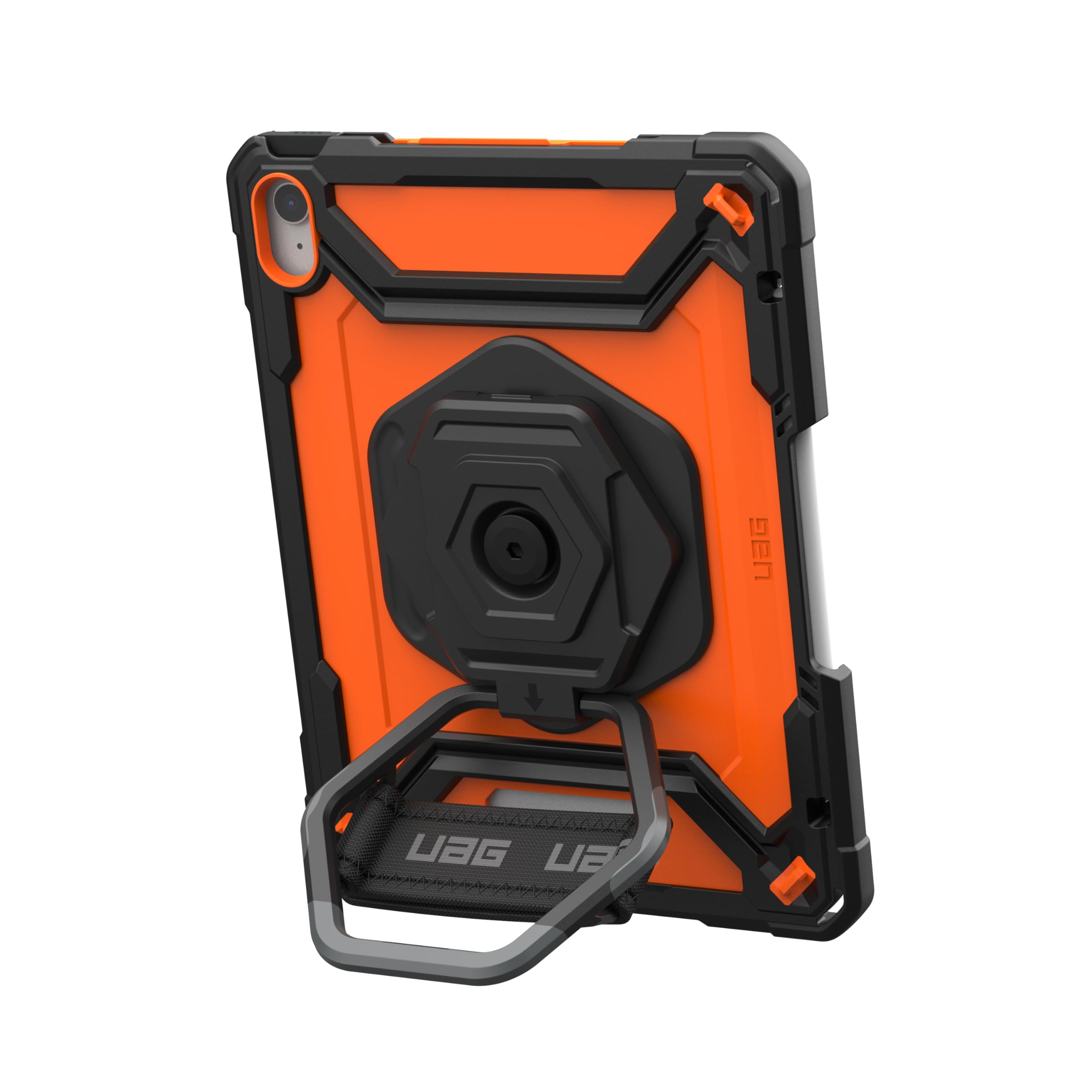 URBAN ARMOR GEAR Custodia iPad 10.9 | Perfetta aderenza | Cinturino da polso girevole a 360° | Supporto pieghevole | Pellicola salvaschermo inclusa