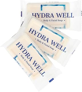 HYDRA WELL 1 OZ (500 Pack) Bar Soap| Hotel Travel size| Wholesale Face Body & Bath Amenities | Individually Wrapped Toilet...