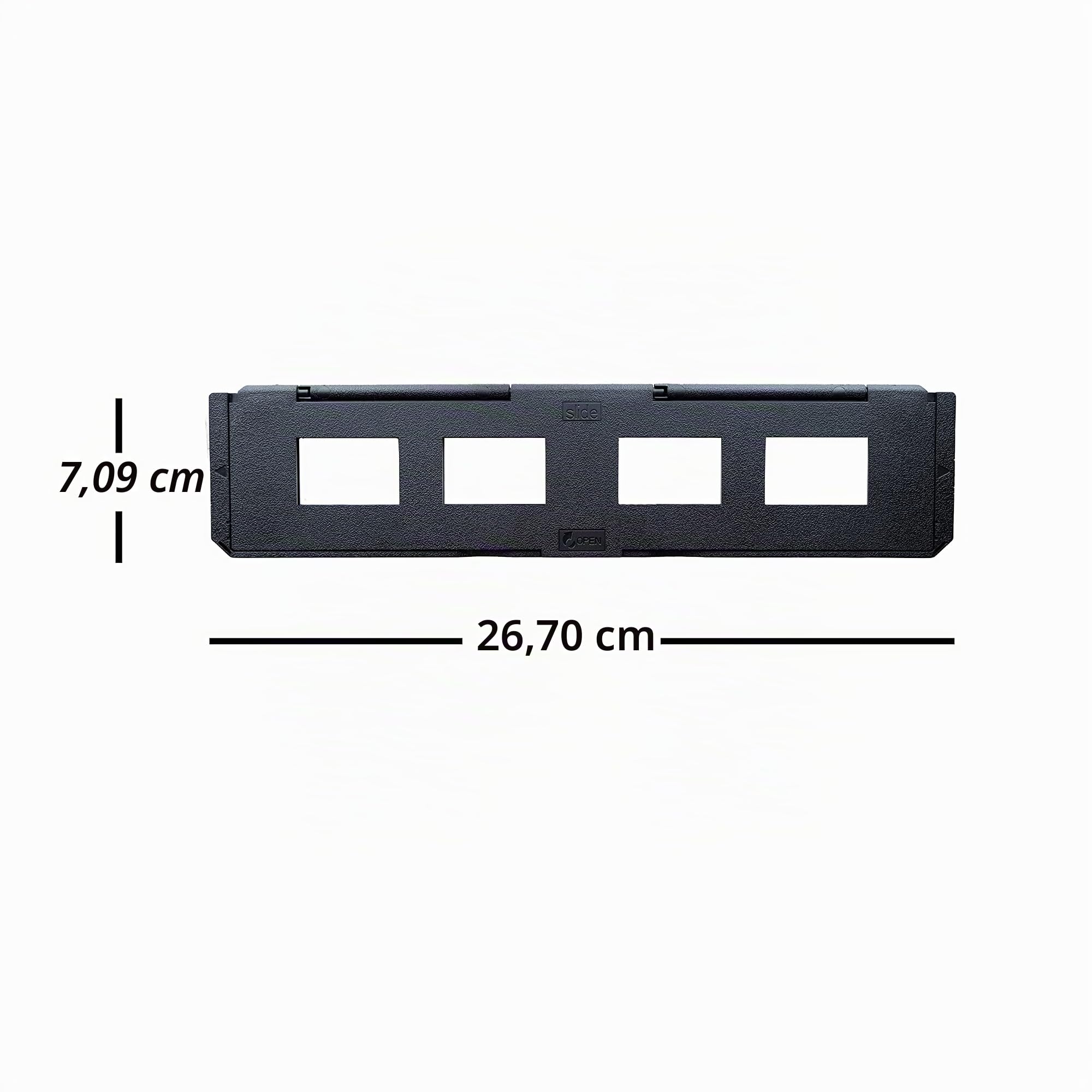 Magnasonic Lot de 3 Supports de Film Long pour scanners de Films compatibles de 35 mm, Peut contenir 4 Diapositives pour accélérer Le Temps de Traitement, Facile à Utiliser, aplatit et protège Les
