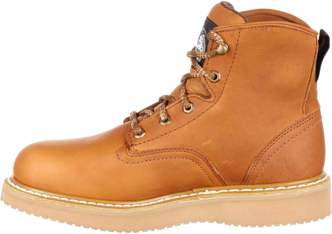 Georgia Boot Men's 6'' Wedge Work Boot, Barracuda Gold, 11 M US
