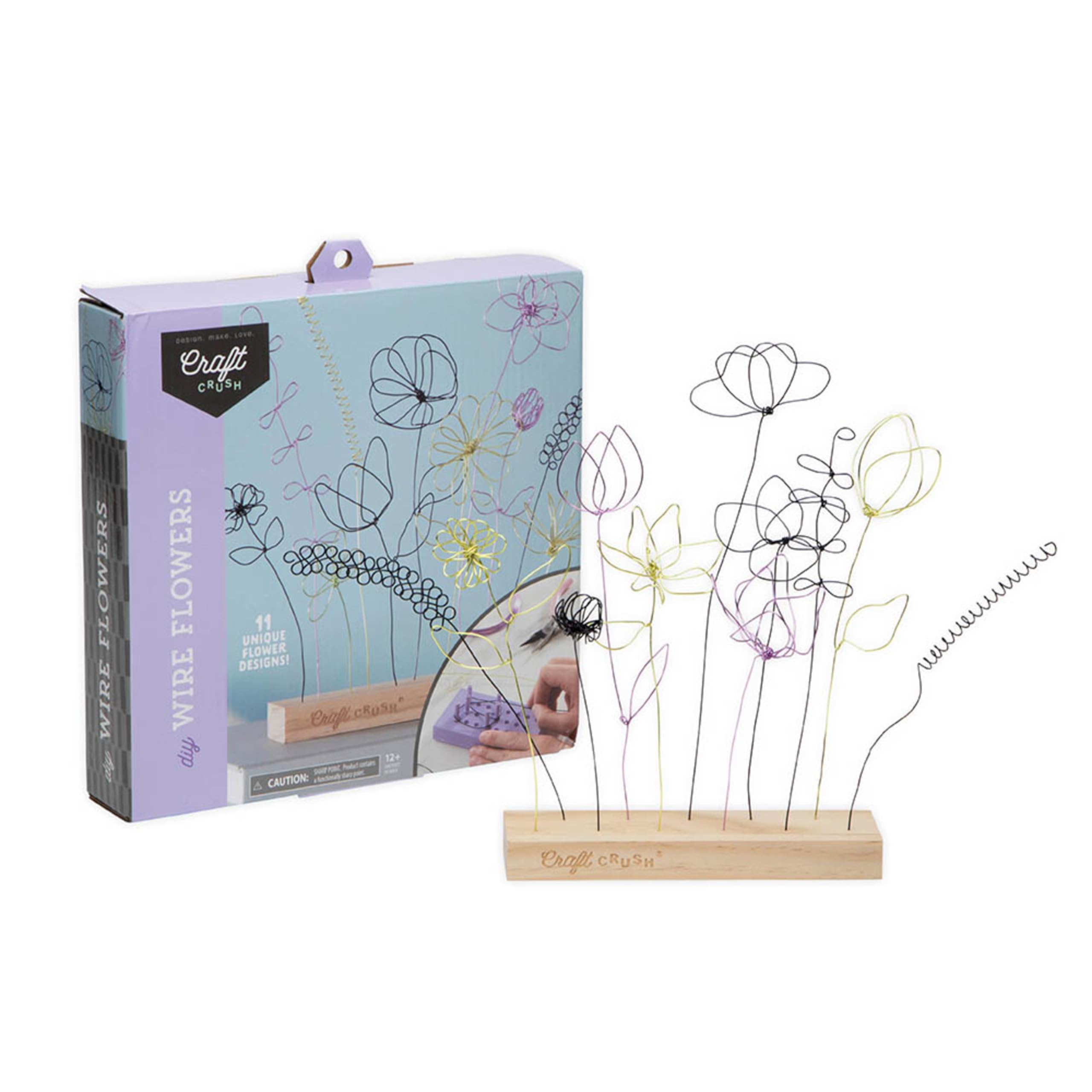 Craft Crush Wire Flowers - Create Unique Craft Wire Flower Designs with Easy to Use Tool and Guide with Display Stand - for Teens and Adults Ages 12, 13, 14, 15 and Up - Image 8