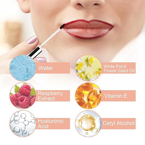 Miniatura 6 de Dulele Aceite de labios que cambia de color mágico, aceite hidratante para brillo labial, lápiz labial líquido de brillo voluminoso, brillo labial