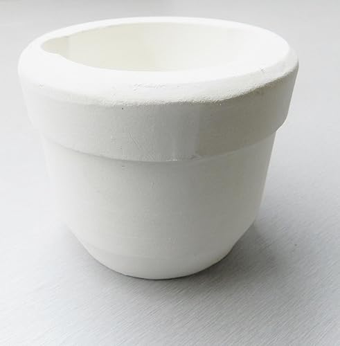 Miniatura 2 de Taza de plato de fusión de cerámica crisol 3.3 lbs capacidad 48 Toz oro plata joyería A-1 Hecho en Italia