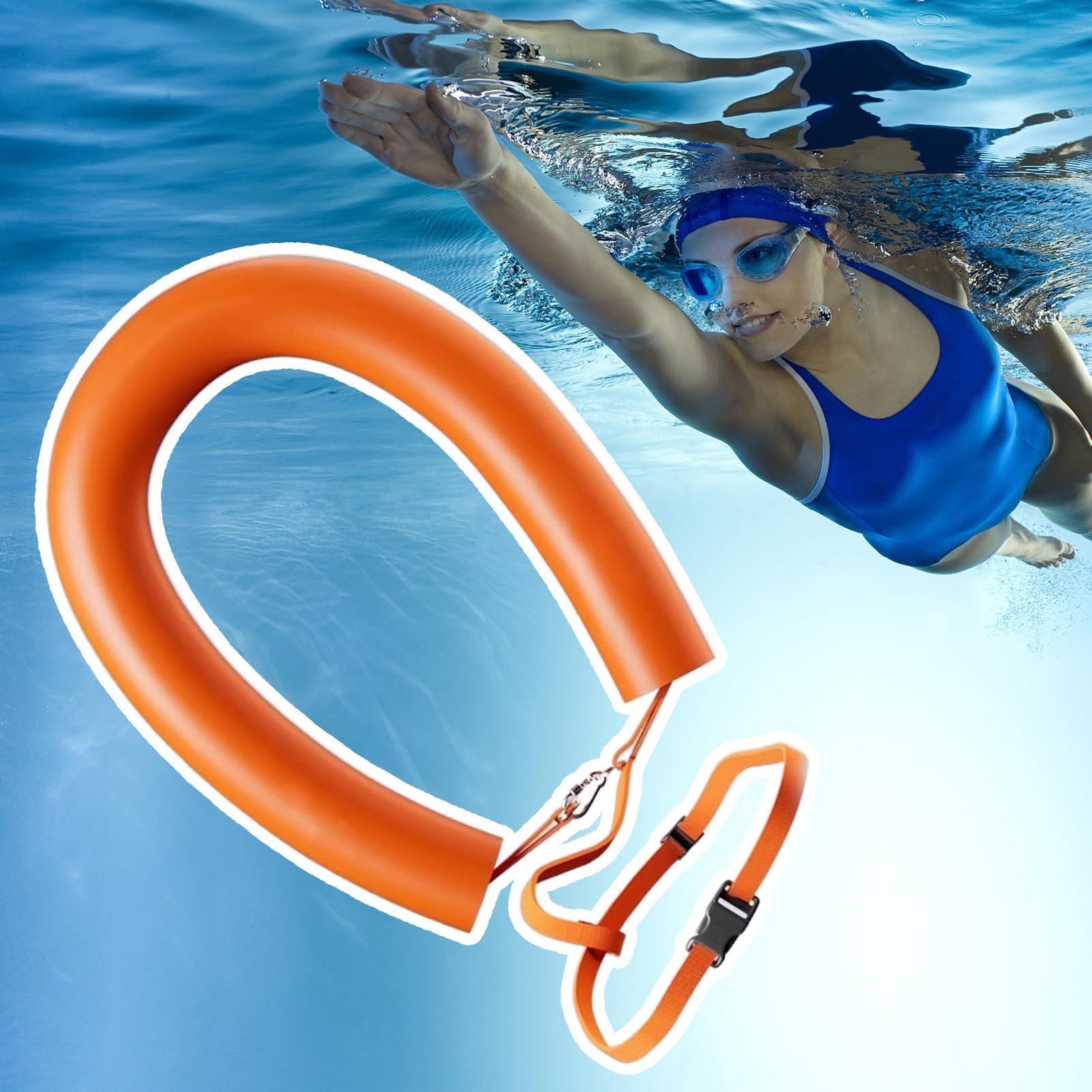 Pas pływacki Bez pompowania szczelny jaskrawy | Piankowy Makaron do Basenu dla Jezior, Rzek, Zbiorników, Stawów, Początkujących, Entuzjastów Fitness, Kobiet, Miłośników