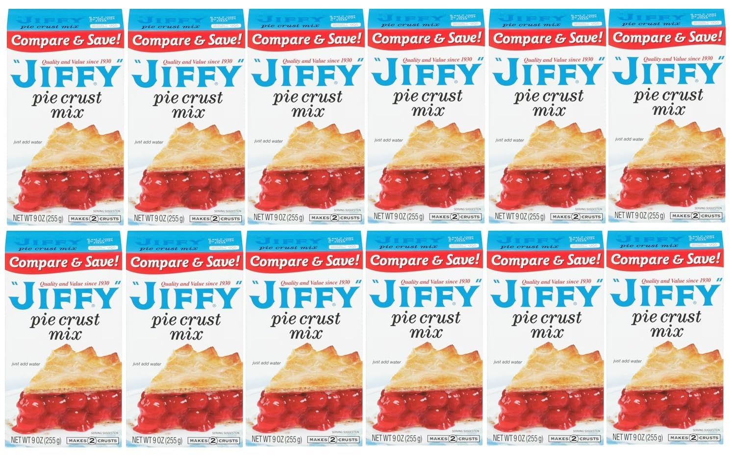 Flaky Pie Crust Mix, 12 pack of 9 oz Box Each