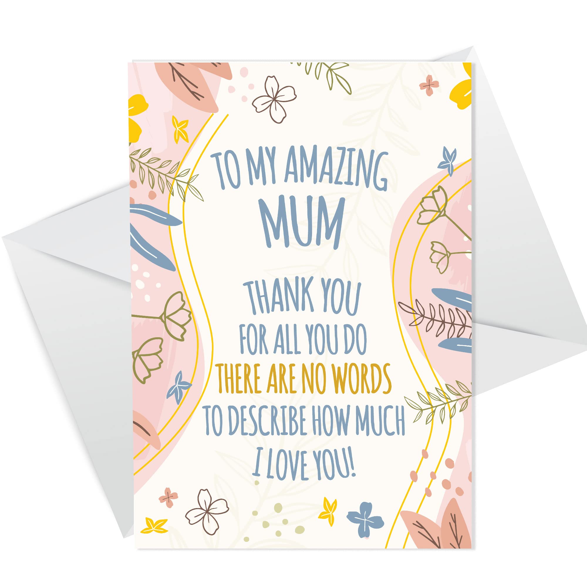 Thank You Card For Mum Mothers Day Birthday From Daughter Son Mum Card