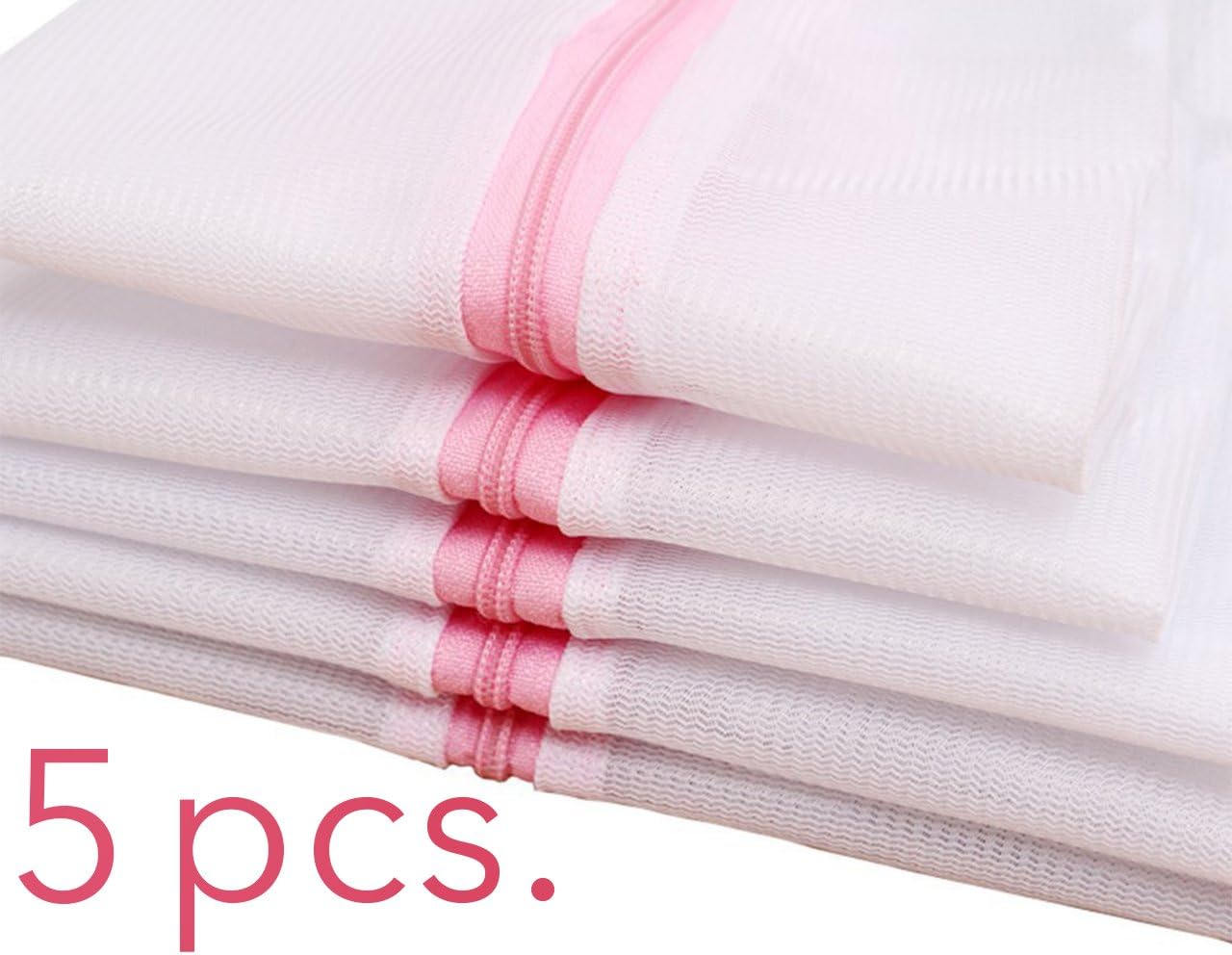 YaeloDesign Mesh Laundry Bags Washing Machine Bag for Delicate Lingerie 5 Pcs